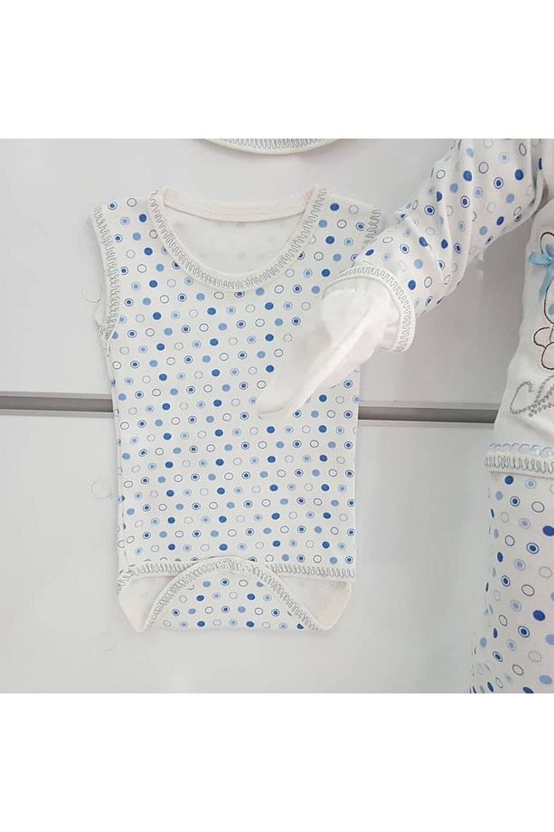 Chery Açık Mavi 7 Li Erkek Bebek Hastane Çıkış Seti - 4