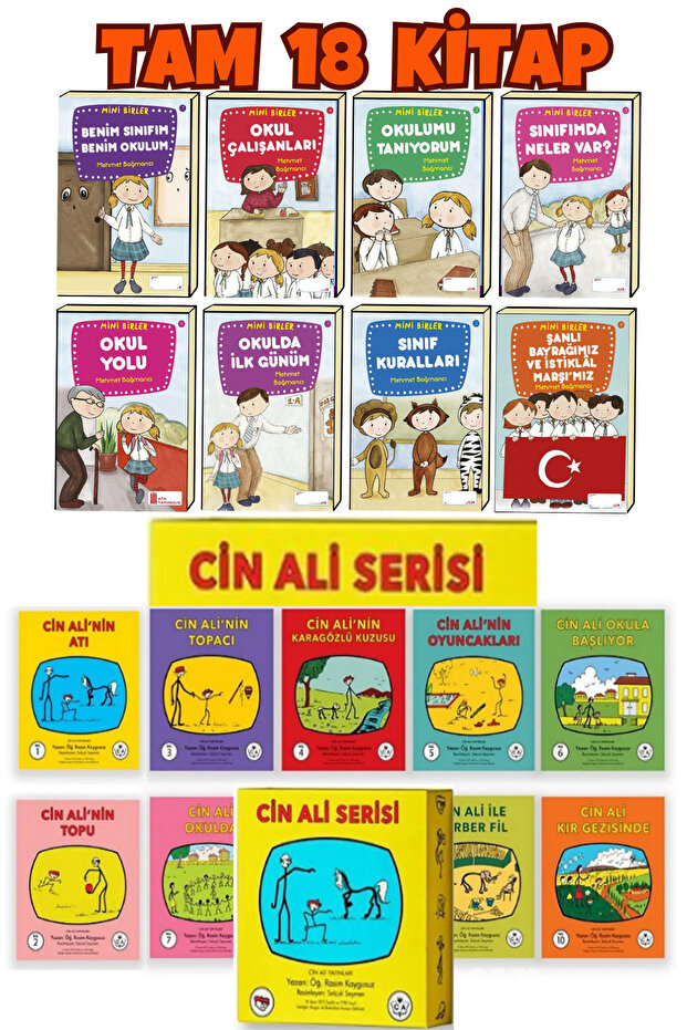 Mini Birler Cin Ali Serisi 18 Kitap Set