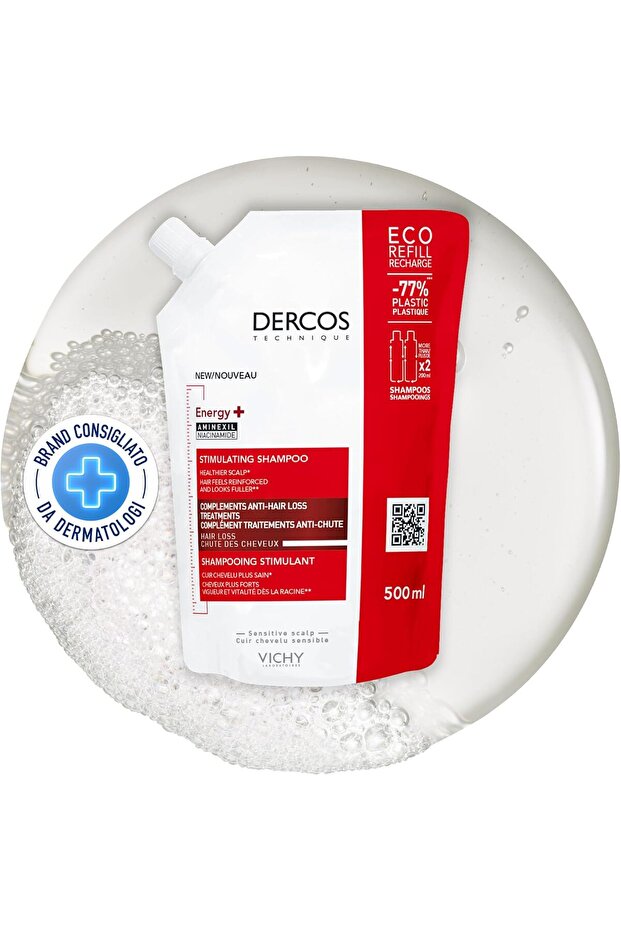 VICHY Dercos Energy+ Stimulating Shampoo Refill 500 ml