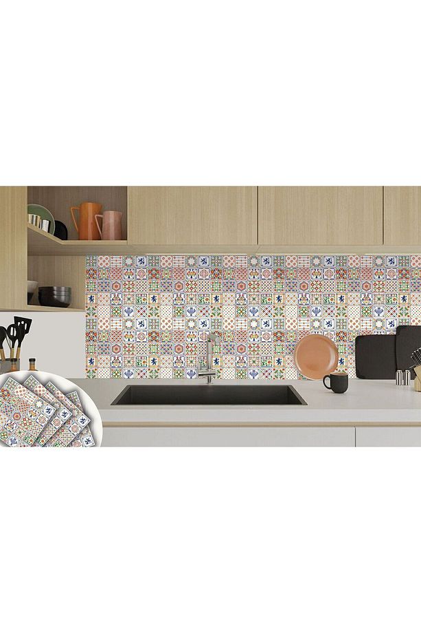 Kendinden Yapışkanlı Modern Karo Desenli Pvc Karo 30x30 Cm (33 ADET) 3 M² - 5