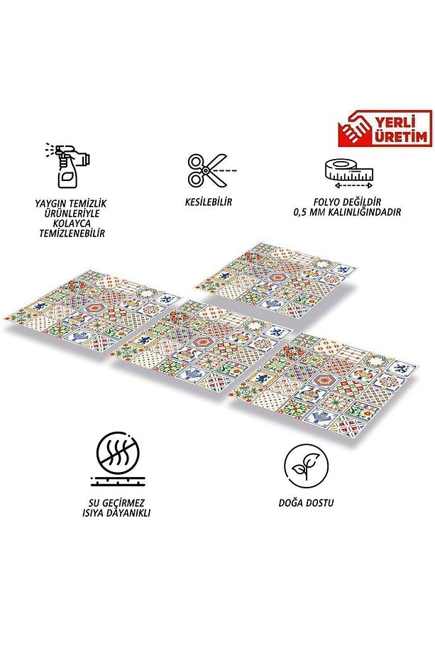 Kendinden Yapışkanlı Modern Karo Desenli Pvc Karo 30x30 Cm (33 ADET) 3 M² - 2