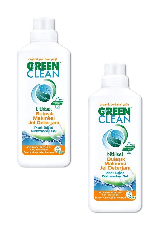 Organic Orange Oil Herbal Gel Dishwasher Detergent 1000 ml 2-Pack