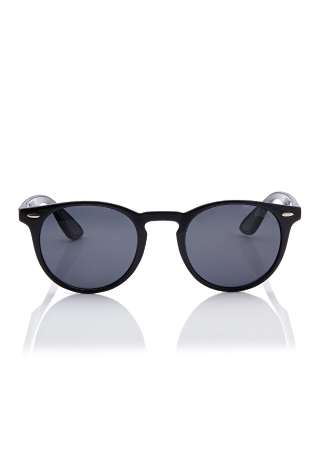 Polarized Sunglasses Grey Frame Black Mirror Lens 48mm - LC1216C01