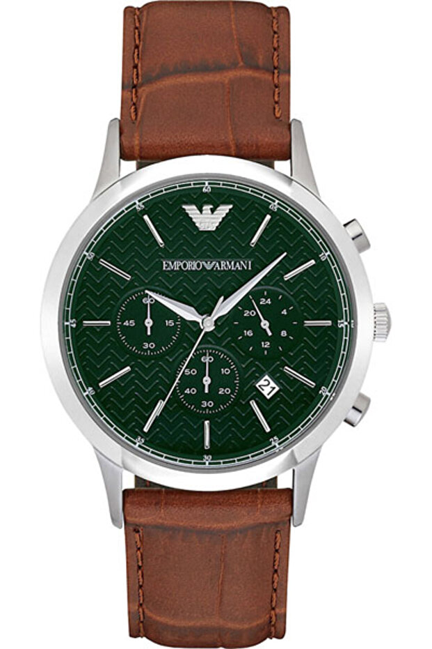 Men Stainless Steel Leather Quartz Watch