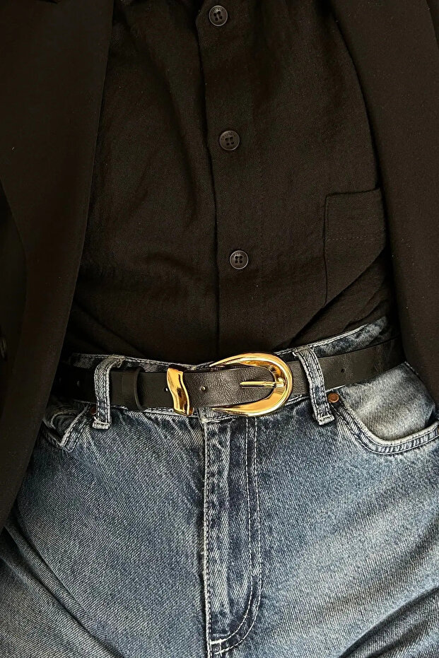 Lisa Gold Buckle Women's Belt