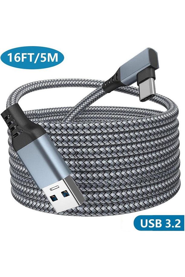 Vr5 Usb3.2 Gen1 To Type C Sanal Gerçeklik Gözlüğü Vr Link Oculus Quest 3/2 Uyumlu Data Kablosu 5 M - 2