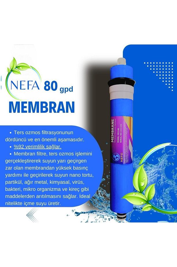 Tüm Kapalı Kasalar için 5+3 AŞama 1.5 yıllık Inline Filtre Seti Anahtar ve Dirsek Hediyeli - 6