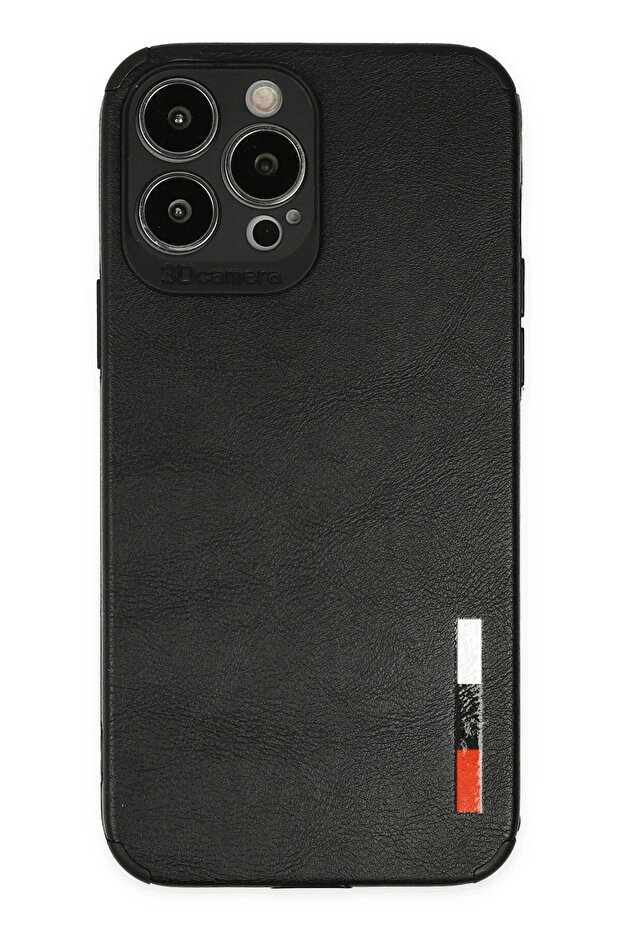 حافظة آيفون 13 برو حلقة جلدية سيليكون - أسود SPTGL - 1