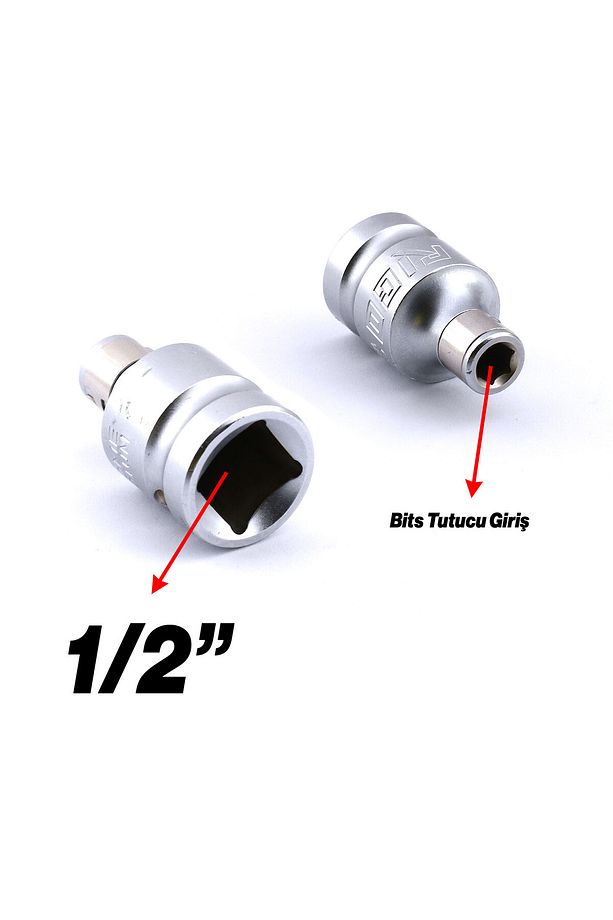 Bits Uç Tutucu Tutma Adaptörü 1/2" Lokma Kol Uzatma Adaptörü Aparatı Vidalama Ucu - 4