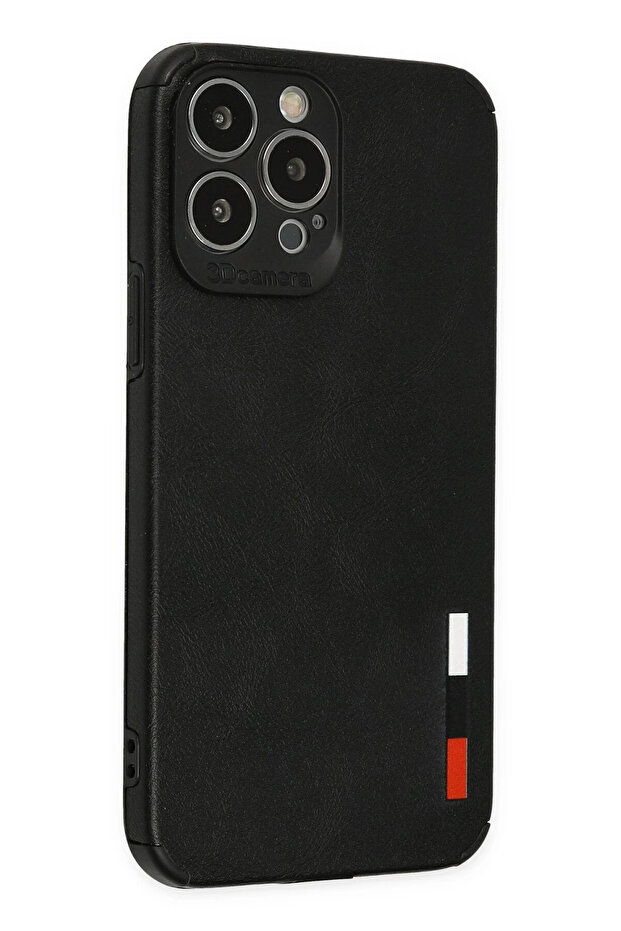 حافظة آيفون 13 برو حلقة جلدية سيليكون - أسود SPTGL - 2