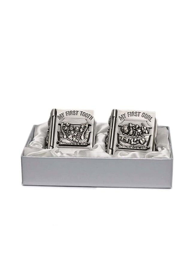 Set of 2 antimony boxes Pufo Little Child for the first strand and the first tooth, 4 cm - 6