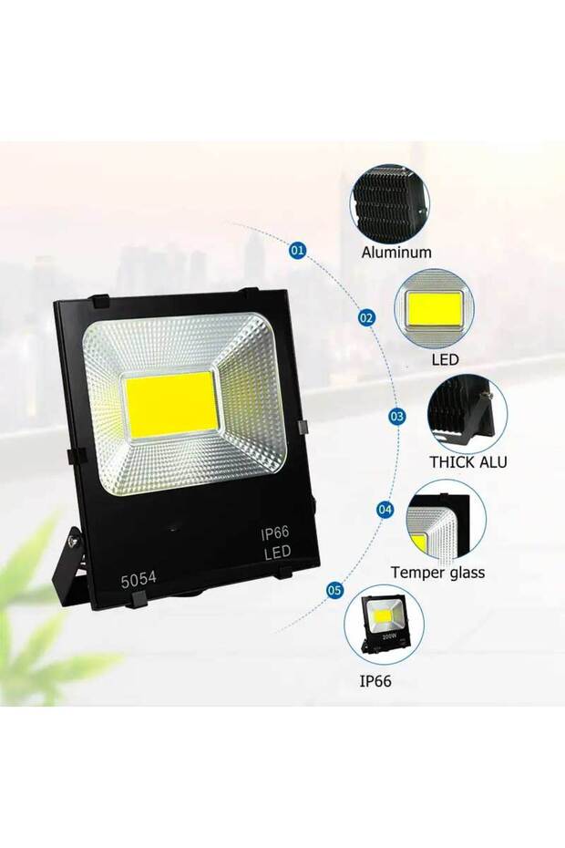Proiector LED COB 220V, IP66 Putere 200W, ElectroAZ - 2
