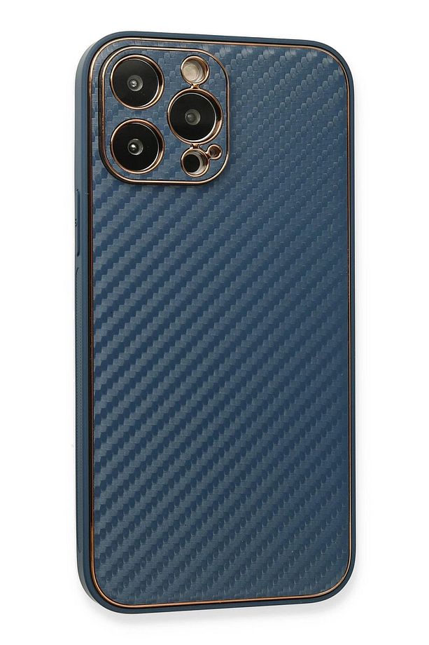iPhone 13 Pro Kılıf Coco Karbon Silikon - Mavi SPTGL - 2