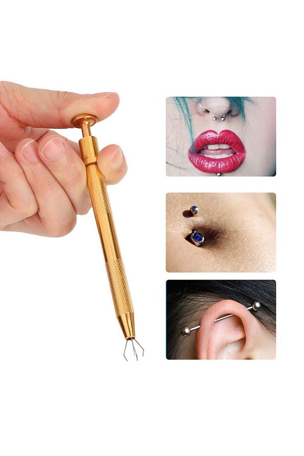 Piercing Küpe Tutucu Piercing Ekipman Yardımcı Delme Takma Kalem - 1