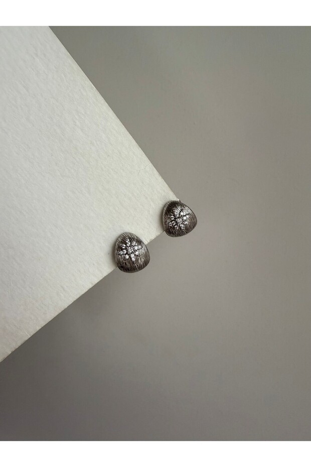 Steel Silver Stone Babbie Earrings -Not Tarnish-