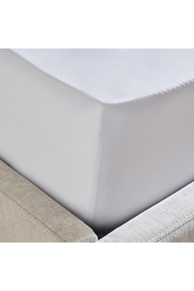 Derby Solid Microfiber Single Fitted Sheet 90x190+20 cm - 4