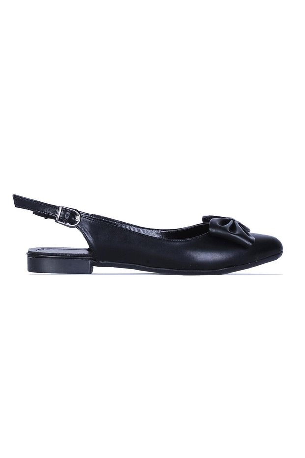 R11 Renesme Black Bow Women's Ballerina Shoes