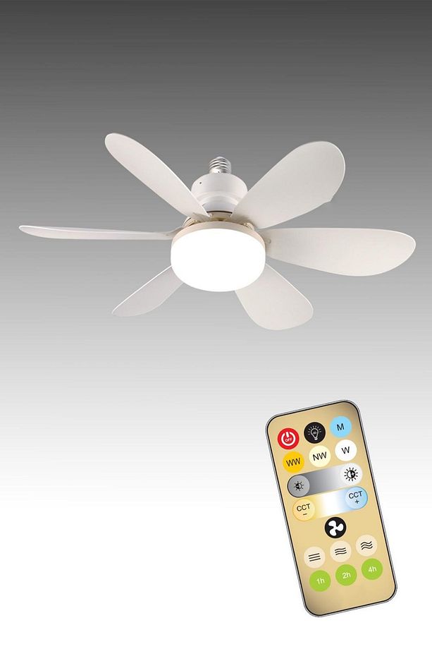 Sessiz Çalışma 6 Fan Kanat ve Işıklı Uzaktan Kumandalı Tavan Tipi Vantilatör - 2