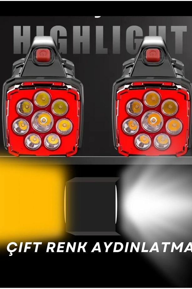 38w Güneş Enerjili Usb Şarjlı Uzun menzilli 4 Modlu Kamp Feneri El Feneri ışıldak - 4