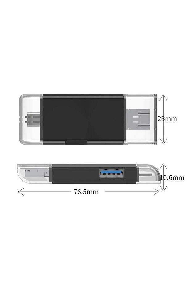 3004 Type-c Usb Otg Tf Sd Micro Kart Okuyucu Card Çevirici Dönüştürücü Adaptör - 4