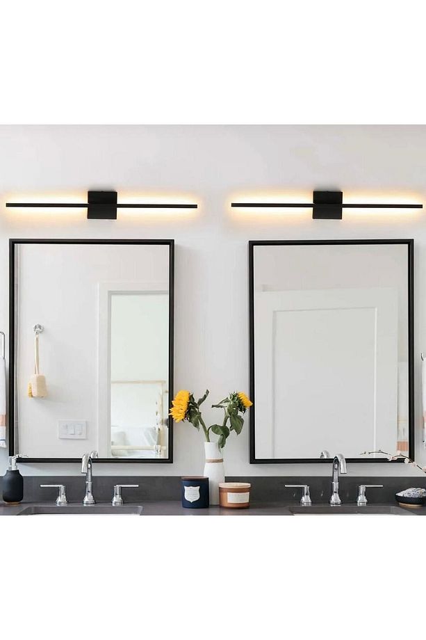 Modern Dekoratif Pilli Kare Led Duvar Aplik Siyah (1 ADET) - 2