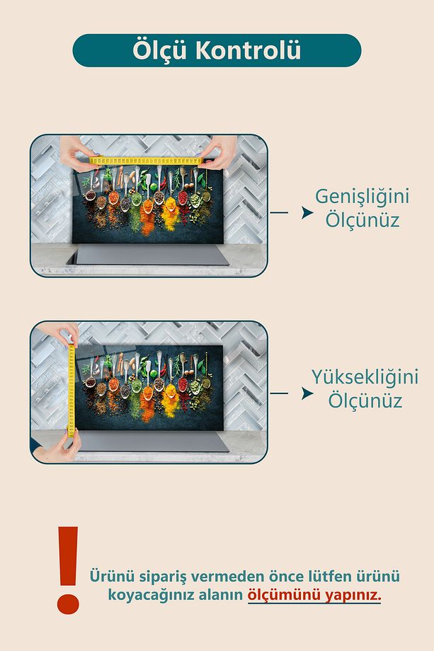 Pencere Gökyüzü ve Laleler Cam Ocak Arkası Koruyucu, Isıya Dayanıklı Tezgah Ankastre Mutfak Koruması - 3