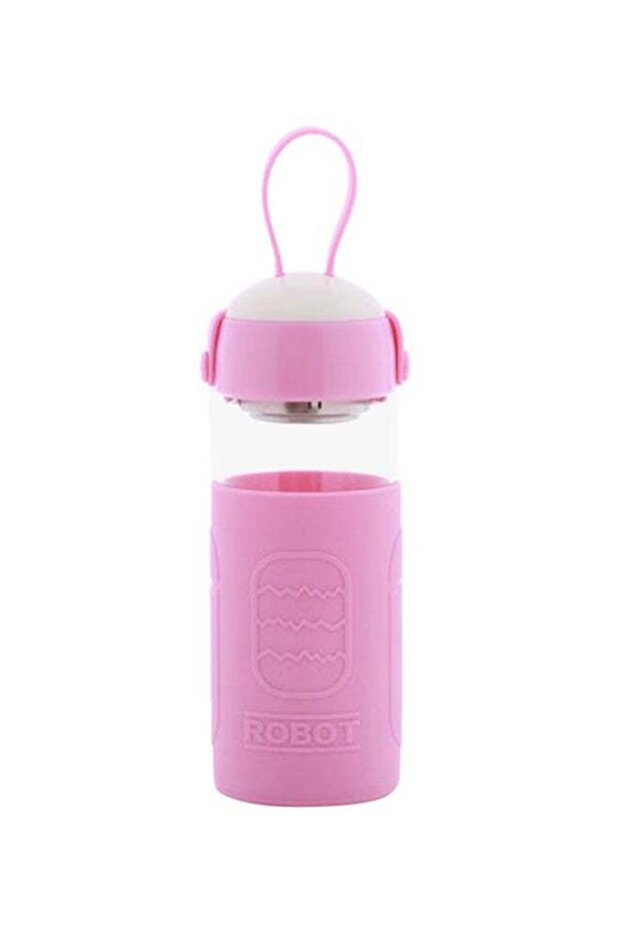 Silicone Covered Water Bottle Pink 400ml