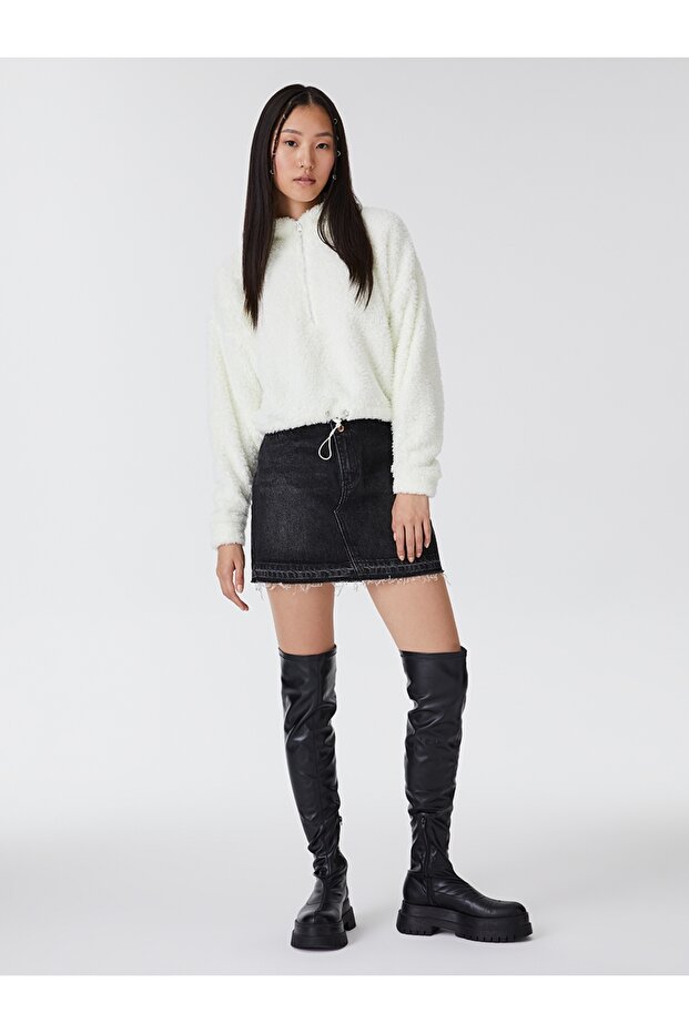 Oversize Kadın Sweatshirt - 1