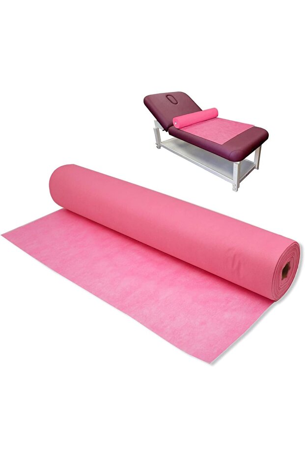 6 Roll Disposable Non-Woven Bed Sheet 180 * 80CM Disposable Massage Table Sheets Waterproof Pink