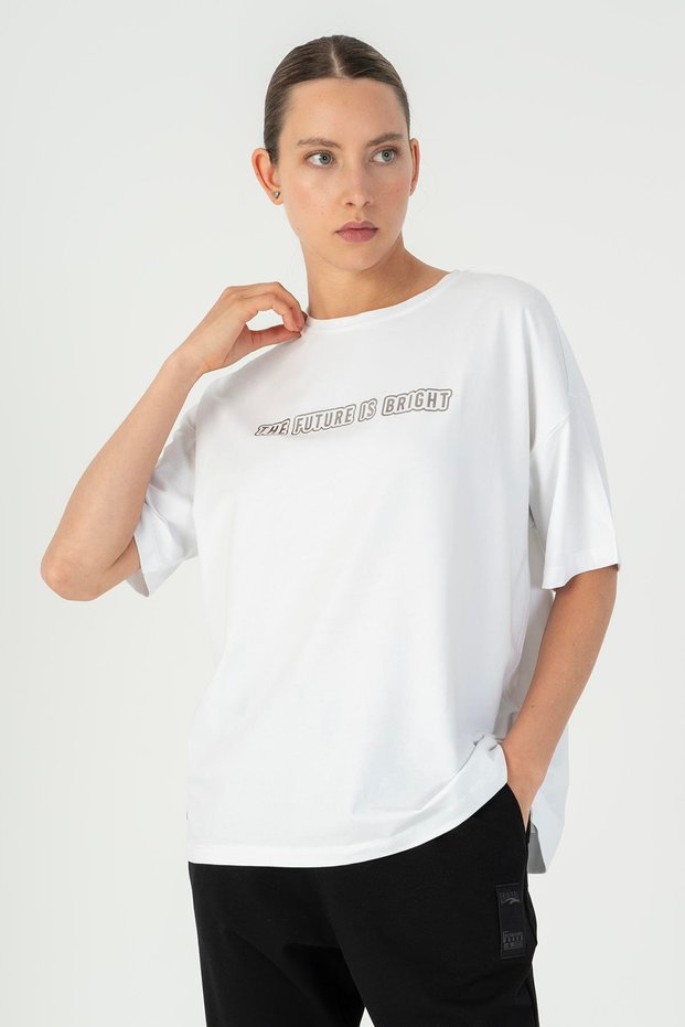 Comfort Women's Crew Neck White T-Shirt
