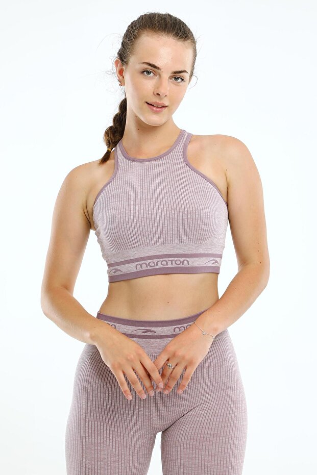Slimfit Women's Crew Neck Lilac Bra