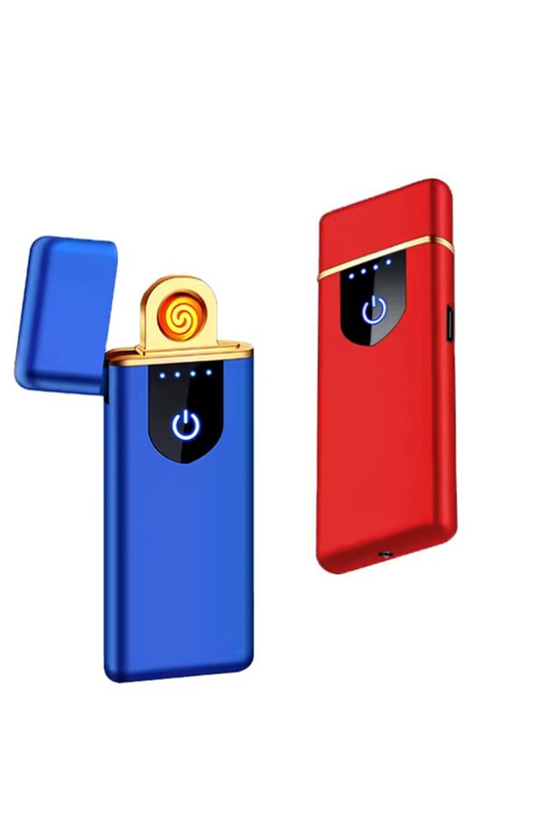 Parmak İzli Dokunmatik USB Şarjlı Elektronik Çakmak PI1 - 2