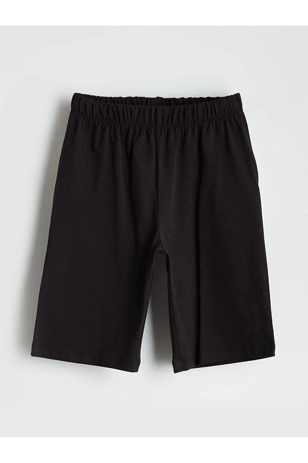 LCW ECO Gri Bisiklet Yaka Erkek Çocuk Şortlu Pijama Takımı - 4