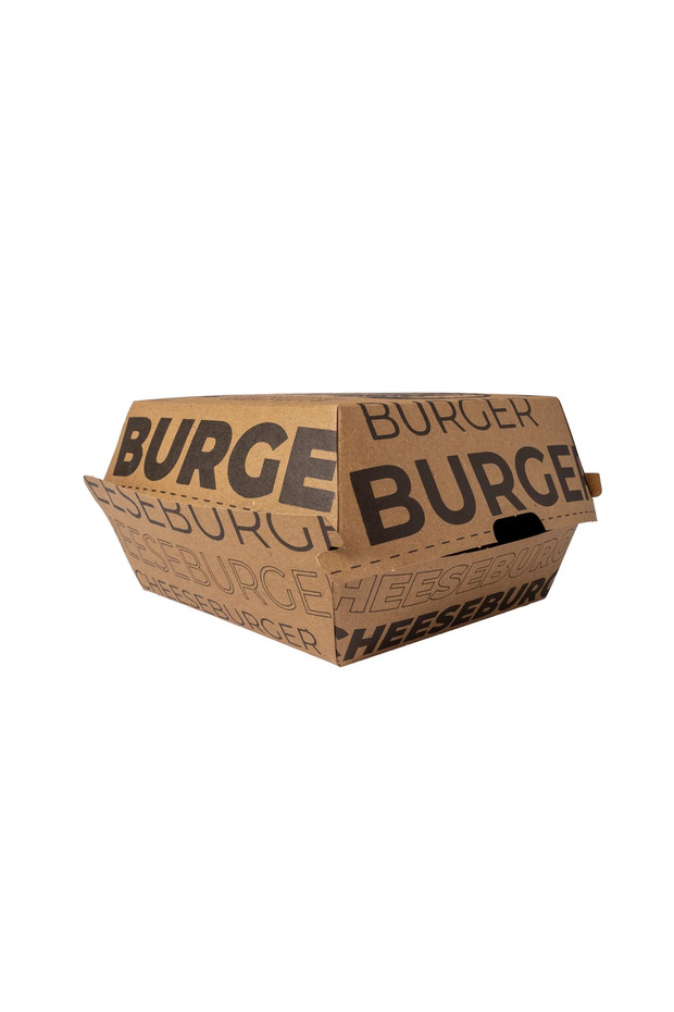 Baskılı Hamburger Kutusu 12x12x8 cm 100 Adet - 2