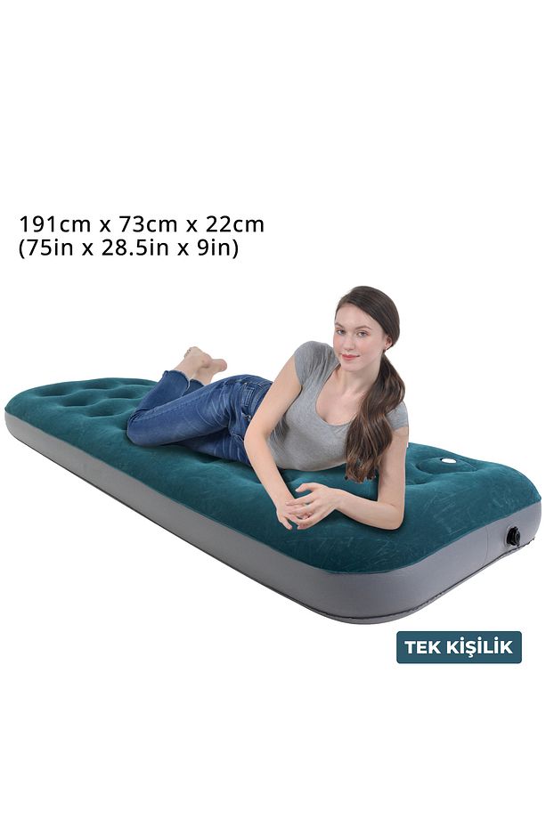 Terravıta-avenli Tek Kişilik Şişme Yatak – Dahili Ayak Pompalı 191x73x22cm - 2