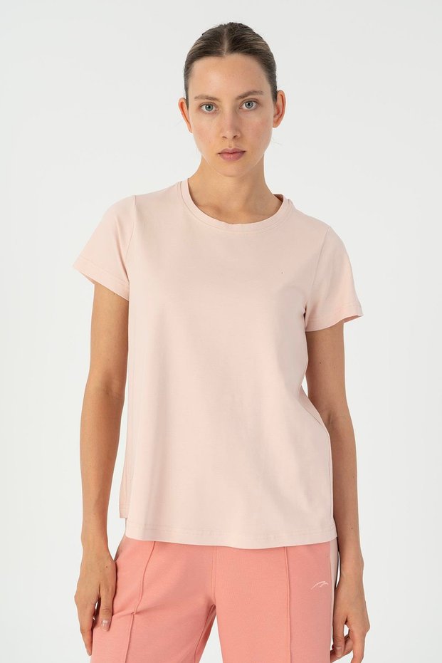 Regular Women's Crew Neck Powder T-Shirt