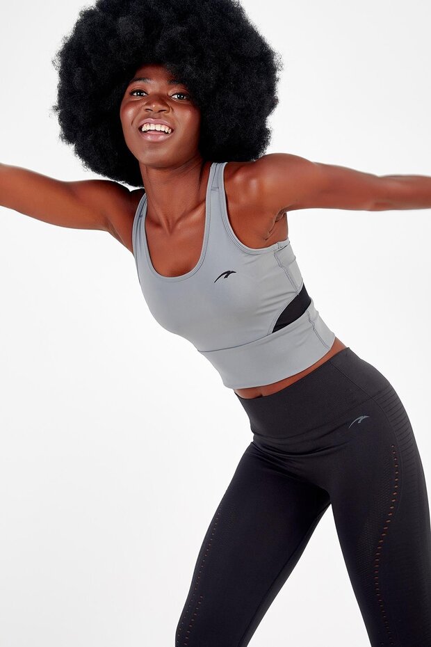 Slimfit Women's Tank Top Anthracite Melange Bra