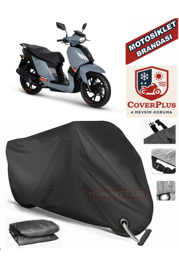 Black Lock Compatible Peugeot Tweet 125 Motor Tarpaulin Motorcycle Tarpaulin Cover Tent