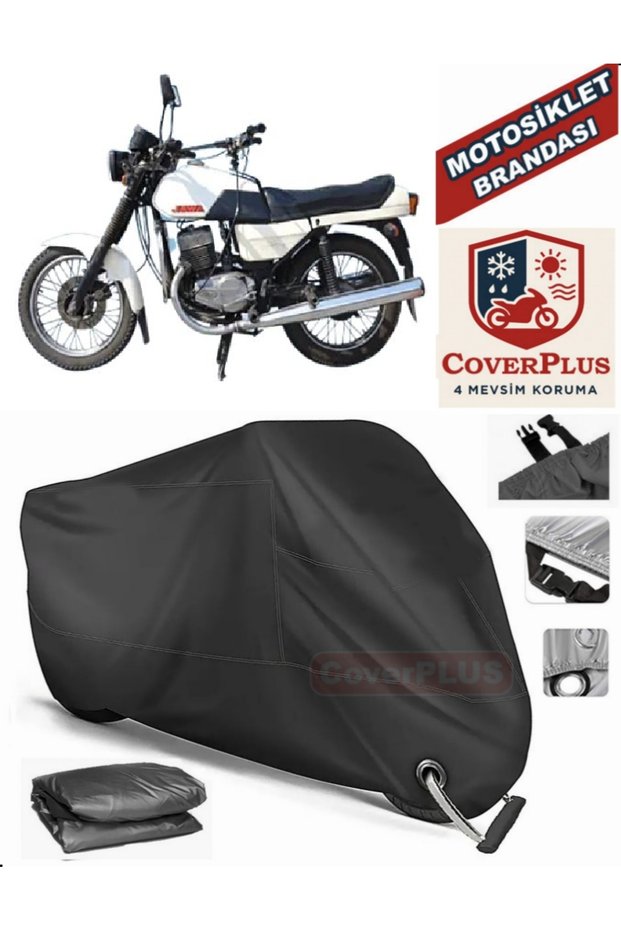 Black Lock Compatible Jawa 350 Twin Sport Motor Tarpaulin Motorcycle Tarpaulin Cover Tent