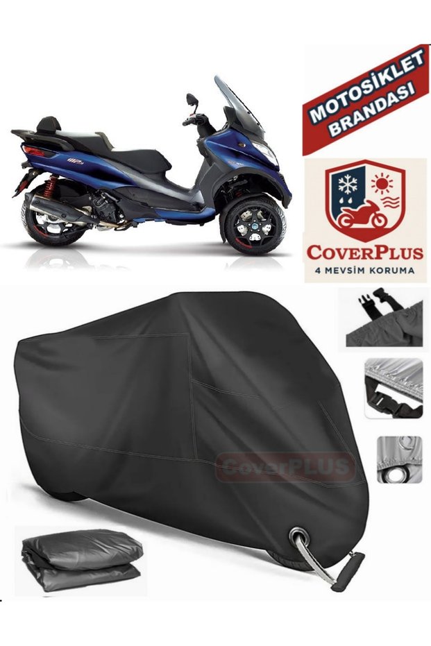 Black Lock Compatible Piaggio Mp3 500 Motor Tarpaulin Motorcycle Tarpaulin Cover Tent