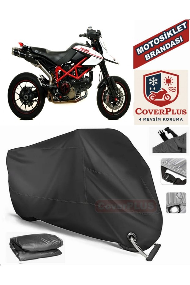 Black Lock Compatible Ducati Hypermotard 1100 Evo Sp Motor Tarpaulin Motorcycle Tarpaulin Cover Tent