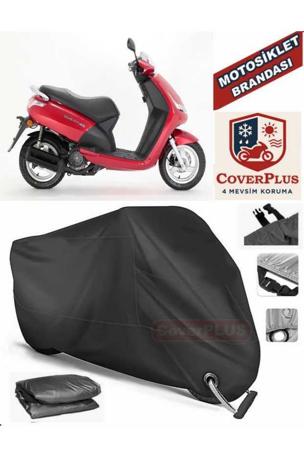 Black Lock Compatible Peugeot Vivacity 125 Engine Tarpaulin Motorcycle Tarpaulin Cover Tent