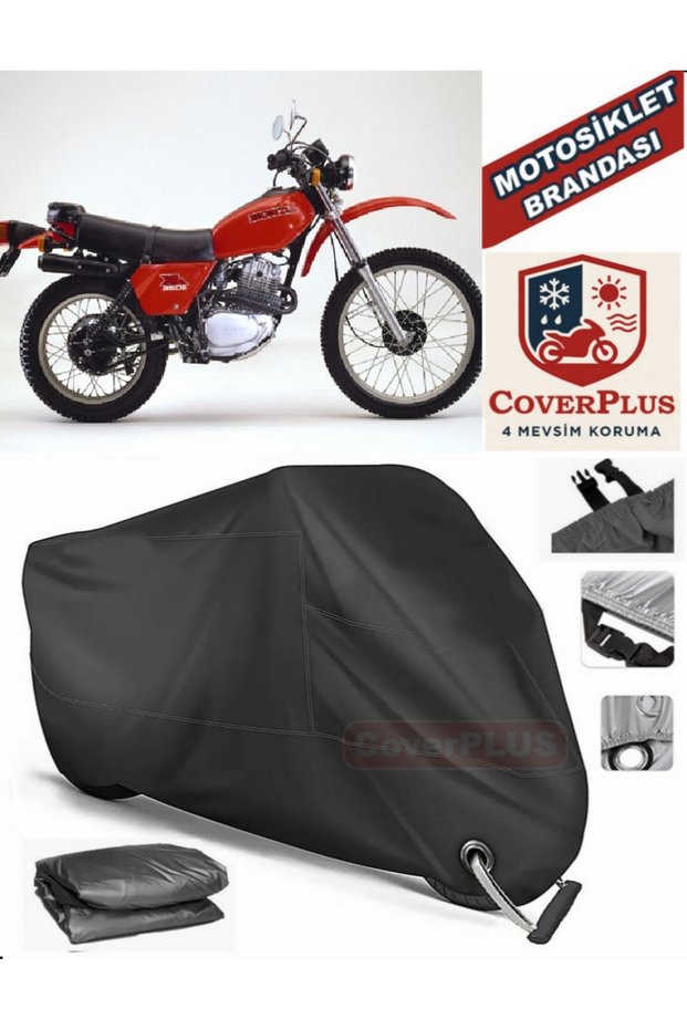 Black Lock Compatible Honda XL 185 S Motor Tarpaulin Motorcycle Tarpaulin Cover Tent