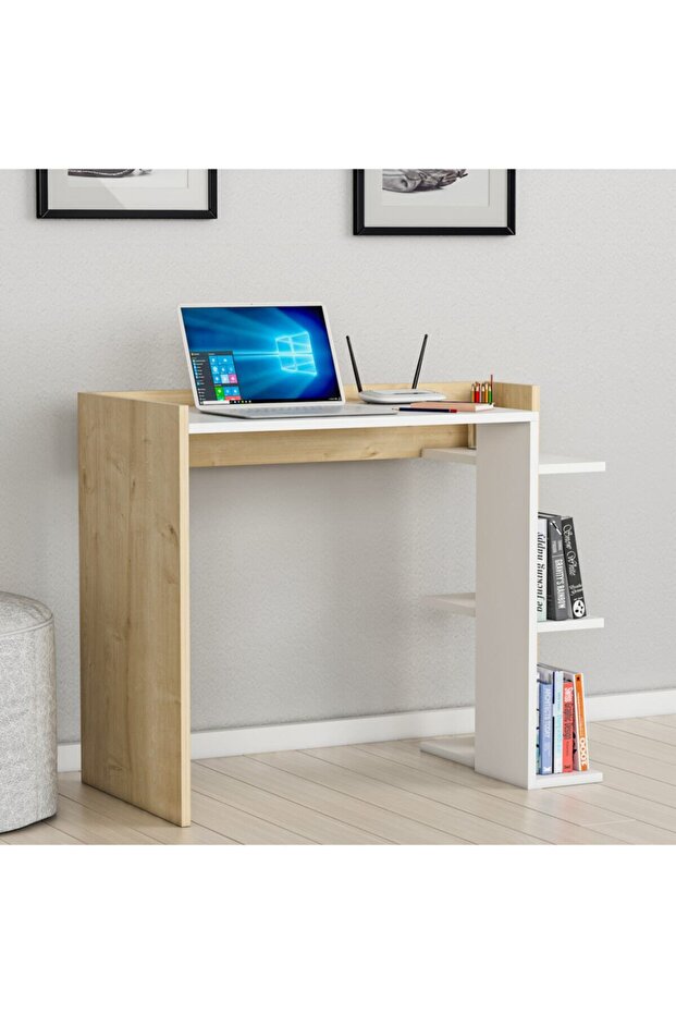 Ruby Çalışma Masası Beyaz Meşe - 3