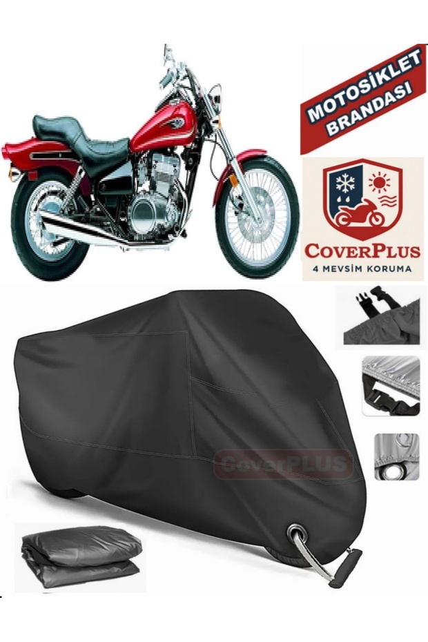 Black Lock Compatible Kawasaki En 500 Motor Tarpaulin Motorcycle Tarpaulin Cover Tent