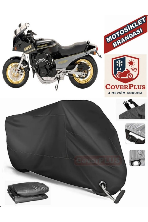 Black Lock Compatible Kawasaki Gpz 900 R Motor Tarpaulin Motorcycle Tarpaulin Cover Tent
