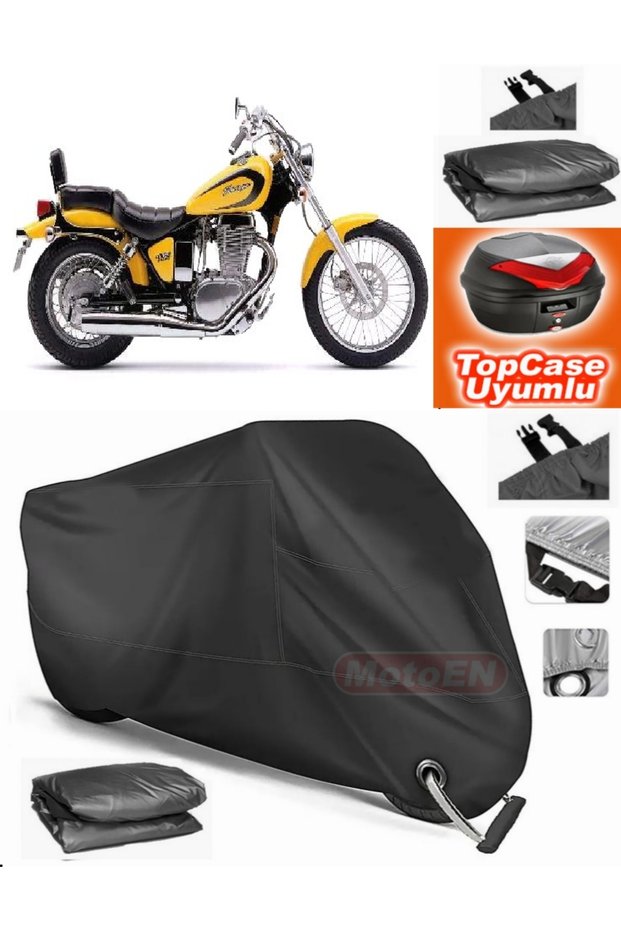 Black Lock Compatible Suzuki Ls 650 Savage Tarpaulin Topcase Rear Bag Compatible Motor Tarpaulin