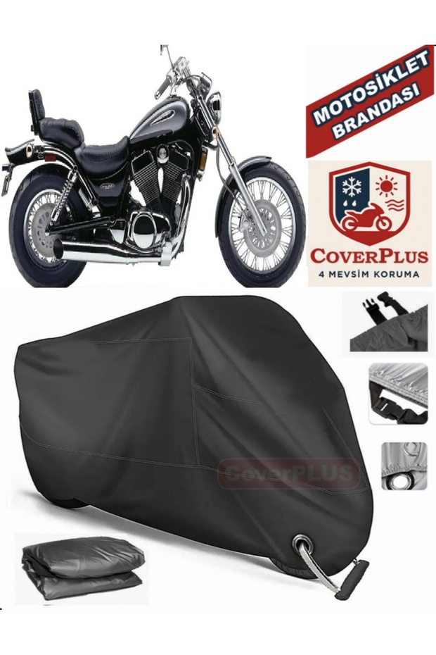 Black Lock Compatible Suzuki Vl 1400 Intruder Motor Tarpaulin Motorcycle Tarpaulin Cover Tent