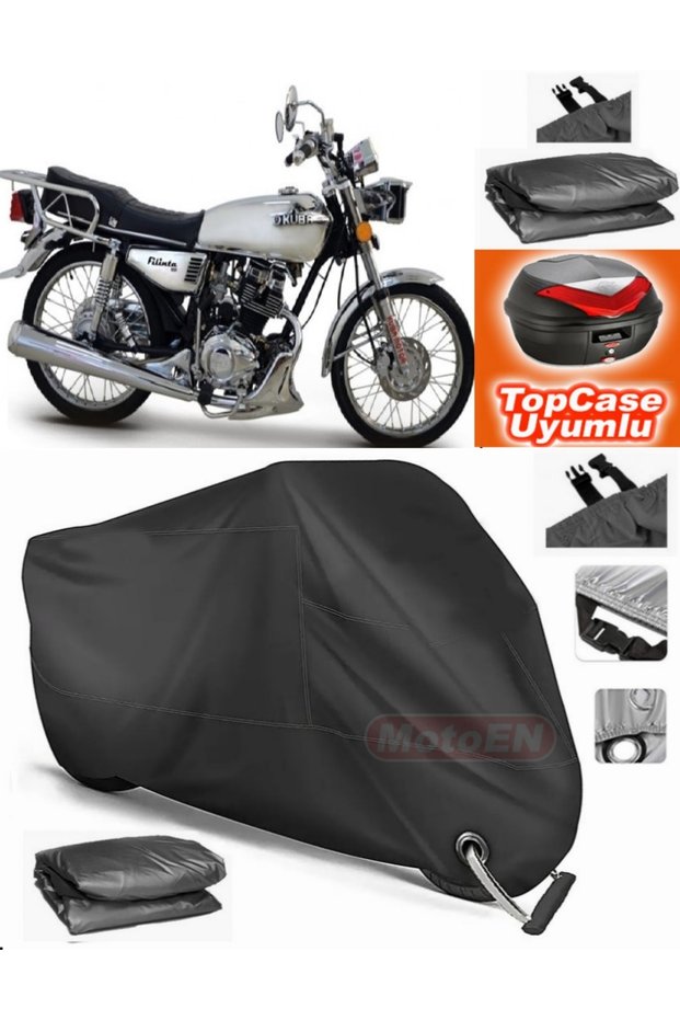 Black Lock Compatible Kuba Filinta 200 Tarpaulin Topcase Back Bag Compatible Motor Tarpaulin
