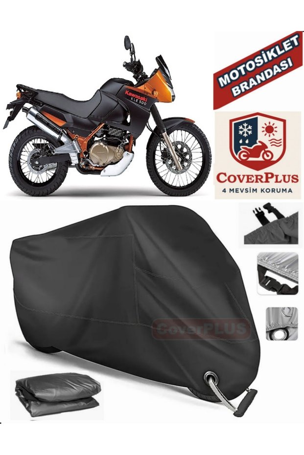 Black Lock Compatible Kawasaki Kle 500 Motor Tarpaulin Motorcycle Tarpaulin Cover Tent